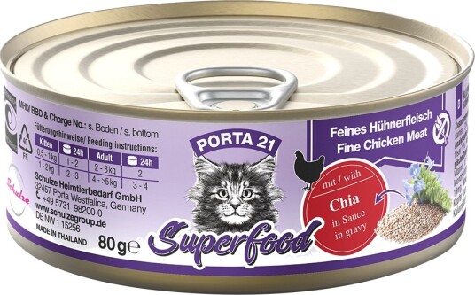 Porta 21 Superfood Kylling Med Chiafrø 6 X 80 G