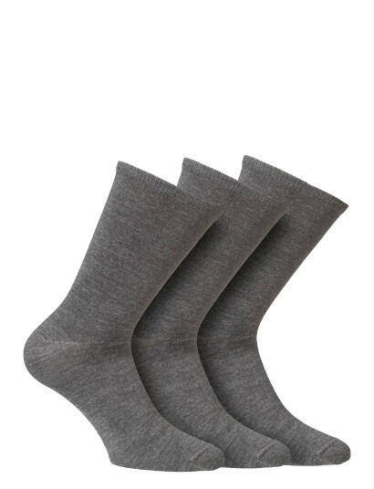 Alpacasocks&Co Knitted Merino Socks In 3-Pack - Grey - 42-45