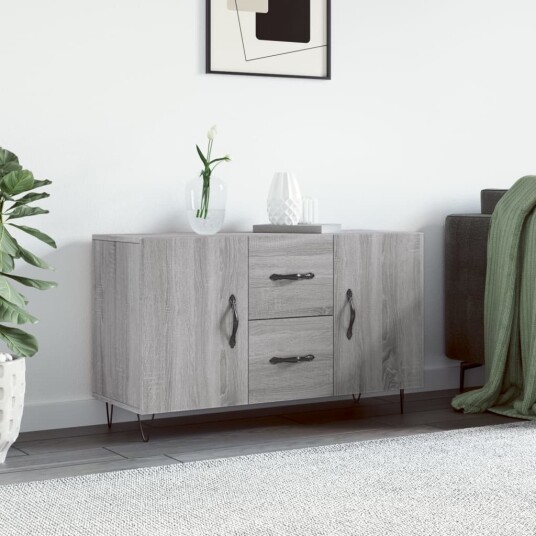 vidaXL Skjenk grå sonoma 100x36x60 cm konstruert tre vidaXL Skjenk grå sonoma 100x36x60 cm konstruert tre