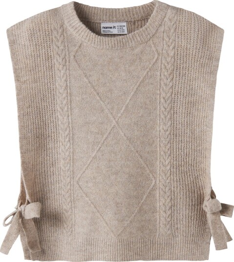 Name It Nkfrianni Knit Vest ISLAND FOSSIL 134 140 Name It Nkfrianni Knit Vest ISLAND FOSSIL 134 140