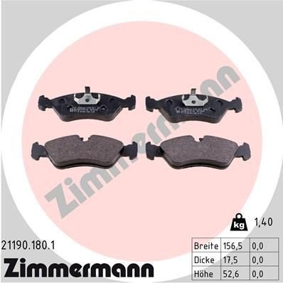 Bremseklosser ZIMMERMANN 21190.180.1 Bremseklosser ZIMMERMANN 21190.180.1