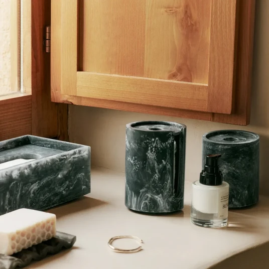 Ferm Living Mist Cotton Pad Holder Charcoal Ferm Living Mist Cotton Pad Holder Charcoal