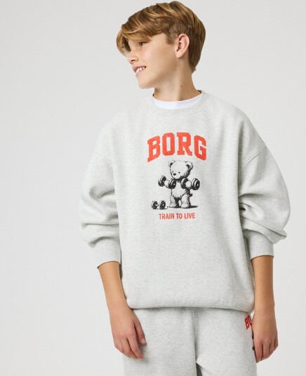 Björn Borg Borg Oversized Sweatshirt   ULTRA LIGHT GREY MELANGE   170