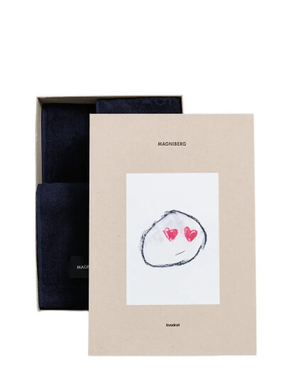 MAGNIBERG Giftbox - 3-Piece Towel Set - Navy - ONE SIZE MAGNIBERG Giftbox - 3-Piece Towel Set - Navy - ONE SIZE