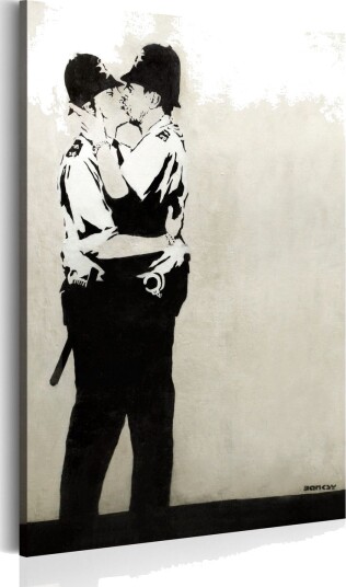 Bilde Kissing Coppers By Banksy 60x90 Artgeist sp. z o. o.