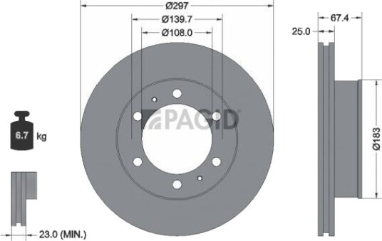 PAGID 55226N Bremseskive