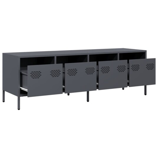 TV-benk antrasitt 135x39x43,5 cm kaldvalset stål 8721102930638 TV-benk antrasitt 135x39x43,5 cm kaldvalset stål 8721102930638