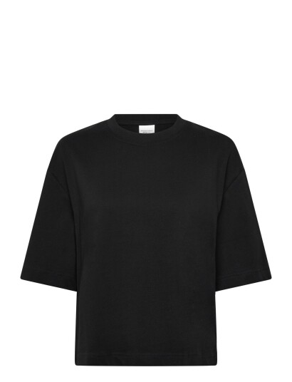 Gina Tricot Perfect Boxy Tee   Black   XXS