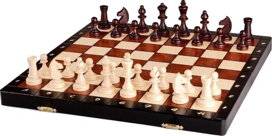 Magnetisk sjakksett i tre 35 cm