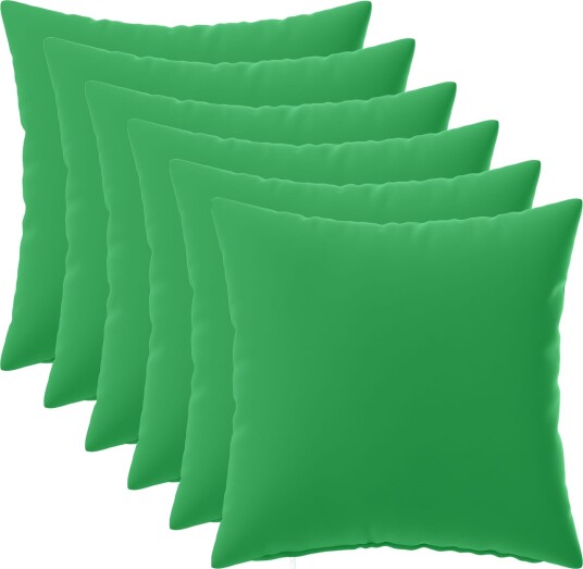 vidaXL Putetrekk 6 pcs HEERLEN Grønn 30 x 30 cm Polyester