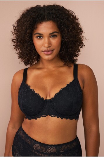Ellos Plus collection Spile BH i blonde Svart
