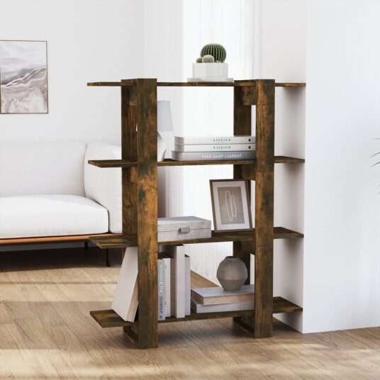 vidaXL Bokhylle/romdeler r?kt eik 100x30x123,5 cm vidaXL Bokhylle/romdeler r?kt eik 100x30x123,5 cm