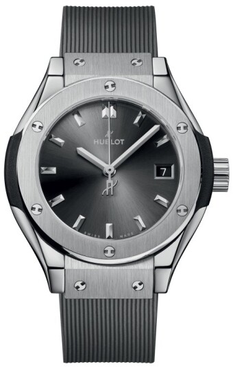 Hublot Dameklokke 591.NX.7070.RX Classic Fusion Grå/Gummi Ø29 mm
