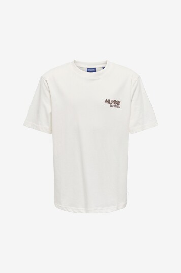 ONLY & SONS JUNIOR   T skjorte osjLarry Snow Rlx SS Jrs   Hvit