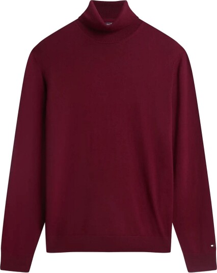 Tommy Hilfiger Ny Merino Roll Neck Sweater Burgundy L