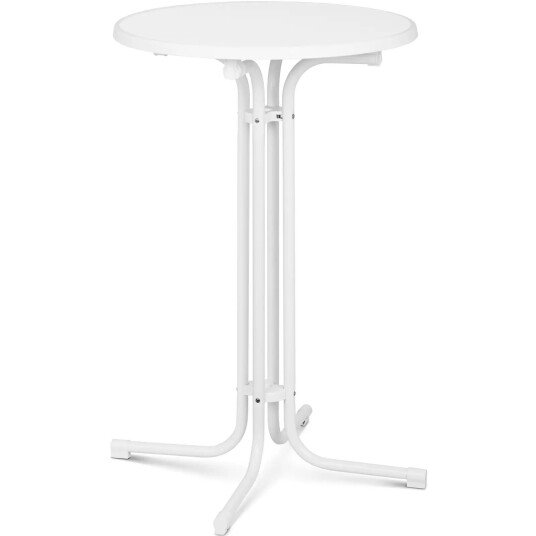 Royal Catering Høyt barbord - Ø 70 cm - sammenleggbart - hvit 10011470