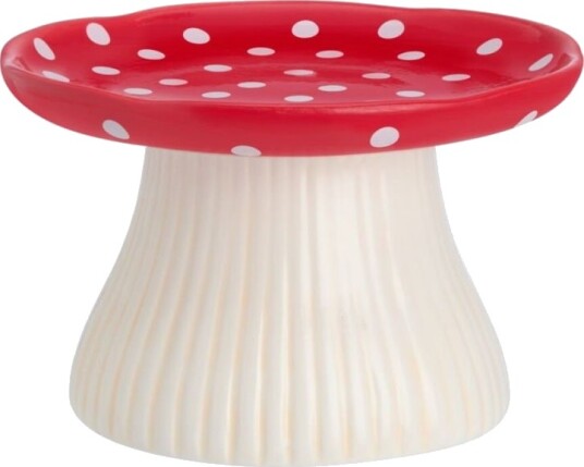 Little&Bigger Mushroom Love Hevet Matskål I Keramikk (Rød) Little&Bigger Mushroom Love Hevet Matskål I Keramikk (Rød)