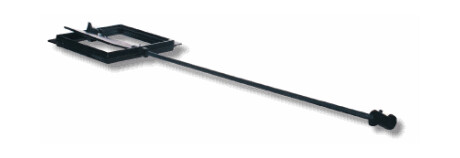 Pipespjeld midthengslet 9" med stang og hendel