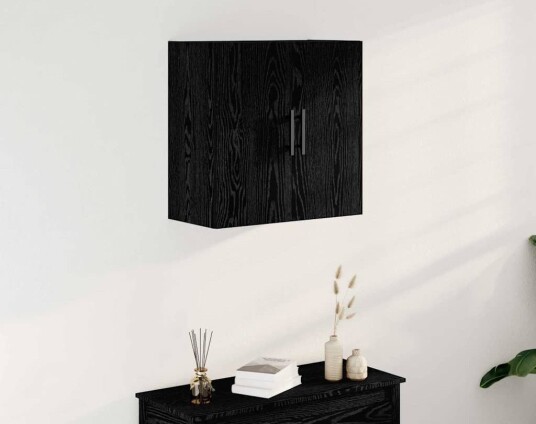  Veggskap Svart Eik 60x31x60 cm Konstruert Tre