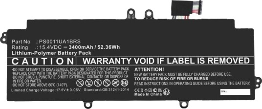 Coreparts Batteri Til Bærbar Pc Tilsvarer: Dynabook Ps0011ua1brs 15,4 V Litiumpolymer 3400 Mah 52.36 Wh MBXTO-BA0070