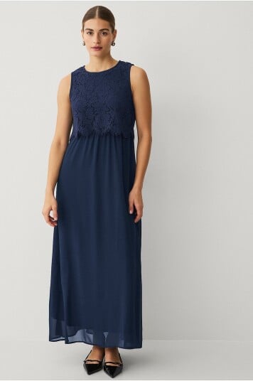 Vila Maxikjole viMilina Lace Dress Blå