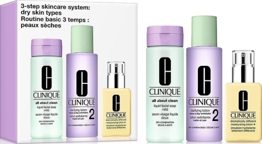 3-Step Skincare System Gift Set: Dry Skin Types 200ml + 200ml + 125ml