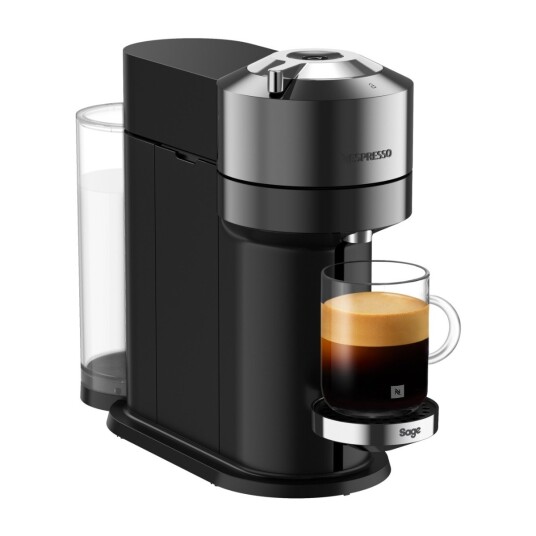 Nespresso Vertuo Next Deluxe kapselmaskin by Sage krom Nespresso Vertuo Next Deluxe kapselmaskin by Sage krom