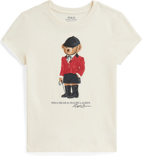 Ralph Lauren Kids Polo Bear Cotton Tee Cream 154 158