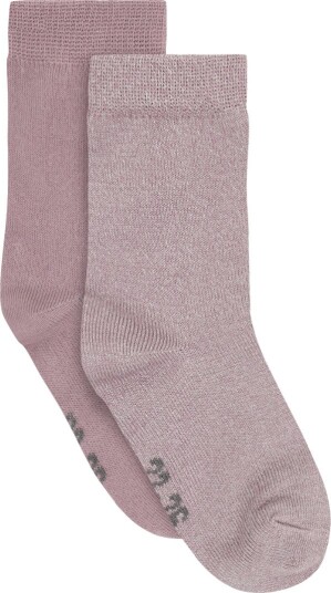 Minymo Ankle Socks W.glitter (2 Pack) ELDERBERRY 35\38