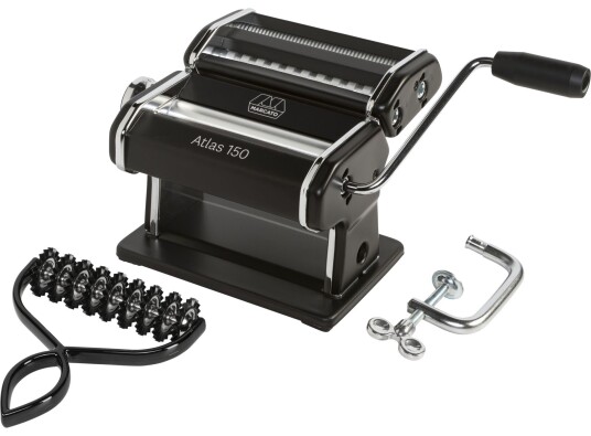 Marcato ATLAS 150 Nera pastamaskin med pastahjul, svart