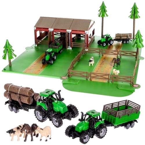 Bondegård Lekesett 102 Deler – Landbruksmaskiner for Barn Bondegård Lekesett 102 Deler – Landbruksmaskiner for Barn