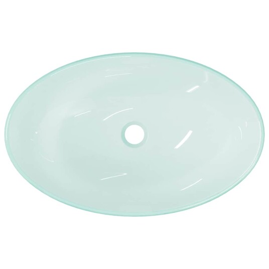 vidaXL Servant herdet glass 54,5x35x15,5 cm frostet