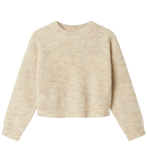 Name It Nkfholly Boxy Strikkegenser i Ren Kasjmir til Barn 146-152 Beige