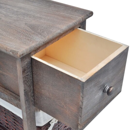 vidaXL Nattbord 2 stk tre brun