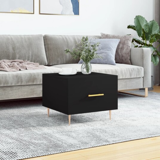 vidaXL Salongbord svart 50x50x40 cm konstruert tre