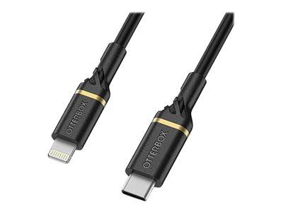 Otterbox 1m Lightning-kabel til USB-C med 60W Power Delivery - Svart Glimt