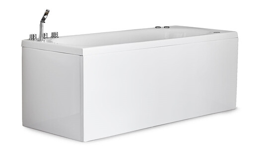 Noro Relounge Badekar/Massasjekar 160x70 cm, Venstre, System Silver, Hvit