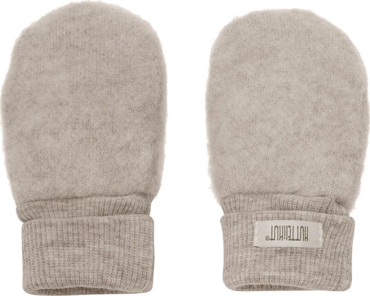 Huttelihut Votter Ullfleece 2 lags Noos Camel Melert Huttelihut 86/92 Votter Beige 86 92