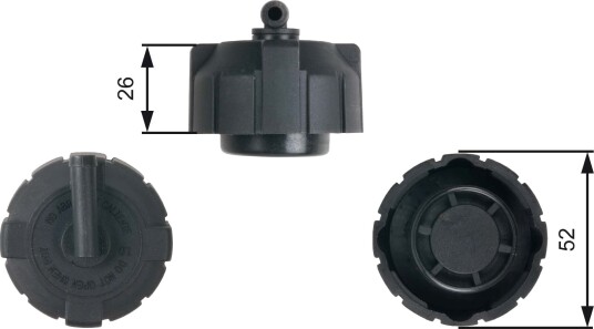 Skrulokk kjølevæsketank GATES RC213