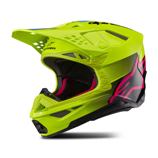 Alpinestars Crosshjelm Supertech S-M10 Unite Gul Fluo-Svart