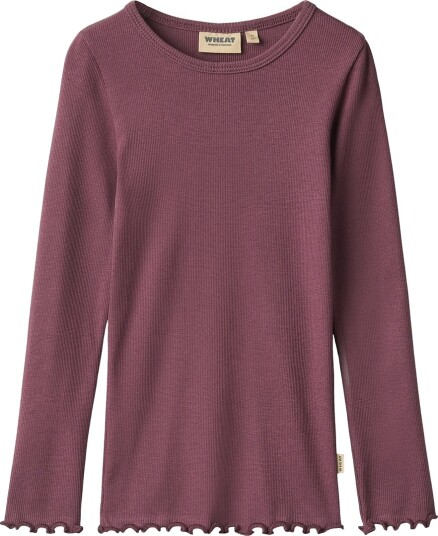 Wheat 2 Rib T Shirts L/S Ida Purple 128 Wheat 2 Rib T Shirts L/S Ida Purple 128
