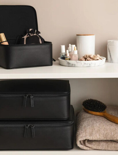 Organista Vegan Leather Packing Cube Set Svart One Size