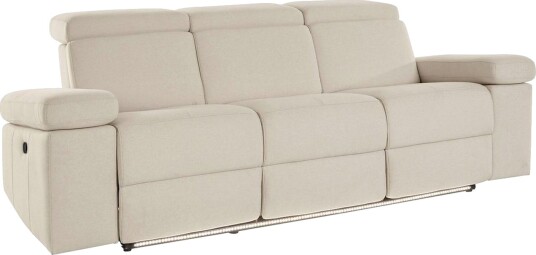 Sofa 3 seter Rayland Hvit Sunday Stoff Elektrisk recliner Hvit Sunday Stoff Elektrisk recliner