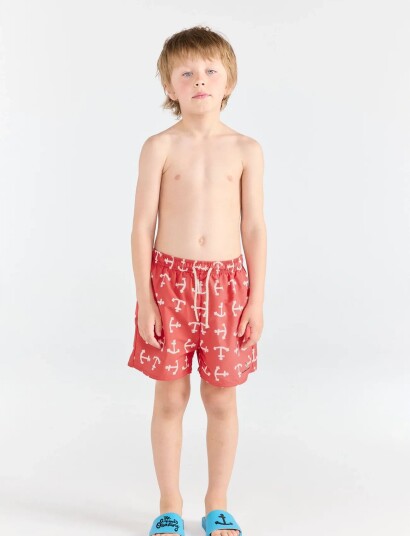 THE ANIMALS OBSERVATORY Puppy Kid Shorts Deep Blue   Red   104