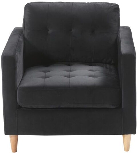 Marino lenestol velour svart.