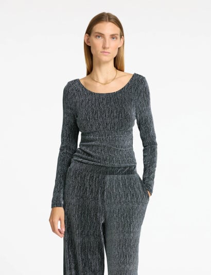 Selected Slfanita Ls Low Back Top - Black - S Selected Slfanita Ls Low Back Top - Black - S