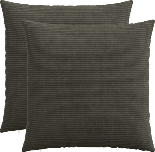 vidaXL Putetrekk 2 pcs HEERLEN Antrasitt 55 x 55 cm cordfløyel