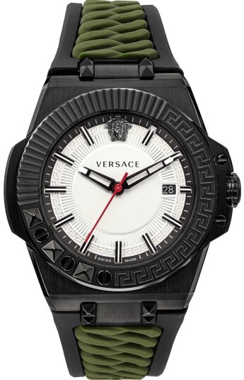 Versace Herreklokke VEDY00419 Chain Reaction Sølvfarget/Plast Ø46 mm Versace Herreklokke VEDY00419 Chain Reaction Sølvfarget/Plast Ø46 mm