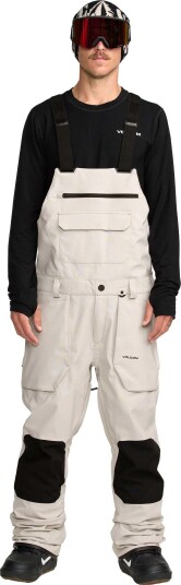Volcom Men's Roan Bib Overall Stone L Volcom Men's Roan Bib Overall Stone L