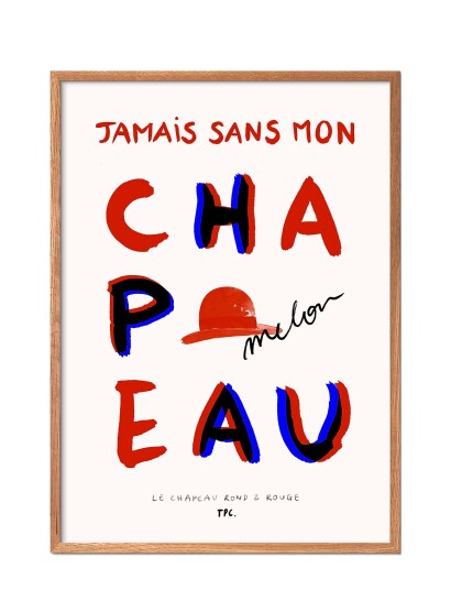 The Poster Club Tpc X Another Art Project   Le Chapeau Rond & Rouge   Multi/patterned   30X40CM